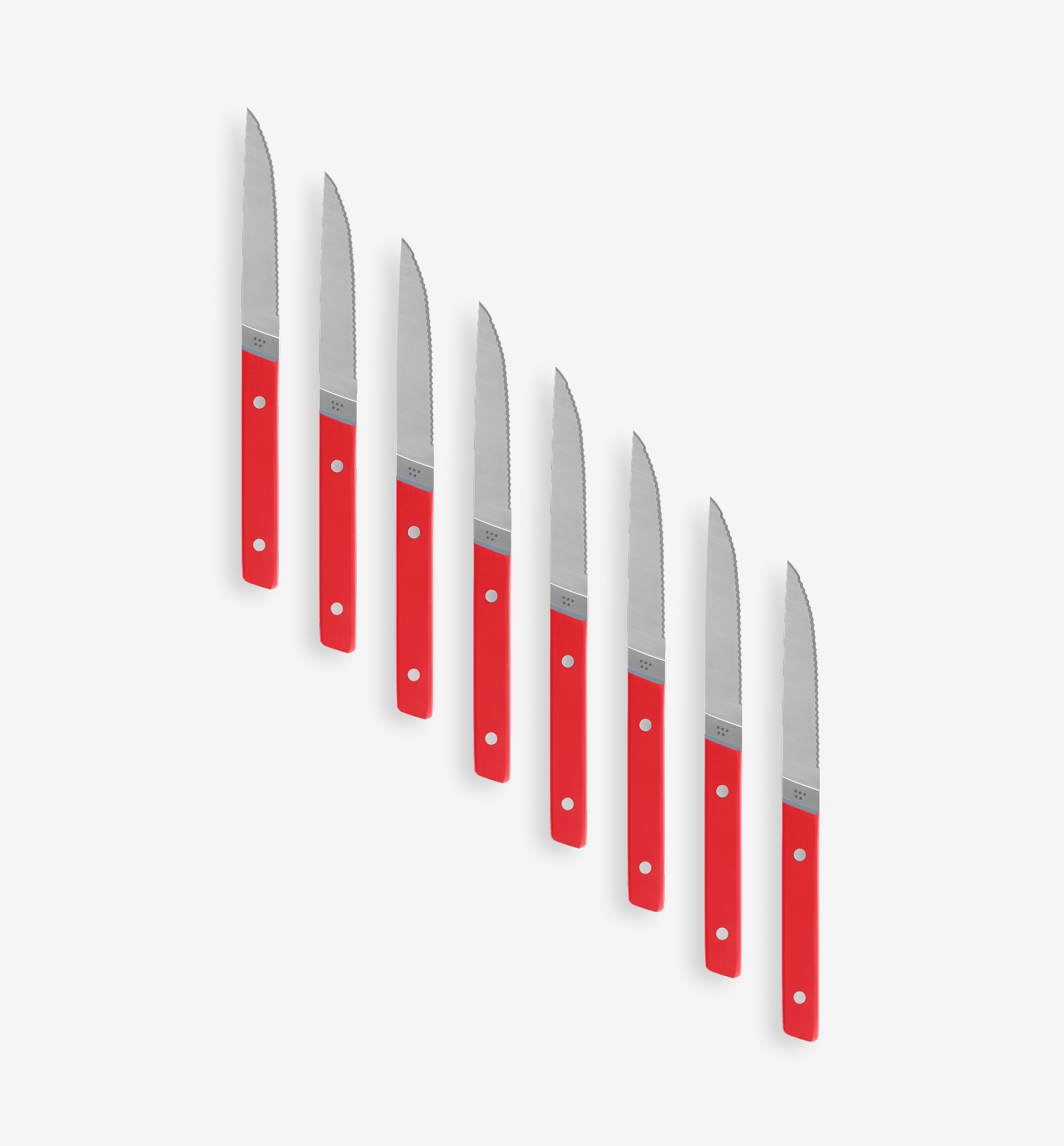 8-Piece Serrated Steak Knives (German Steel) - Final Sale - Red