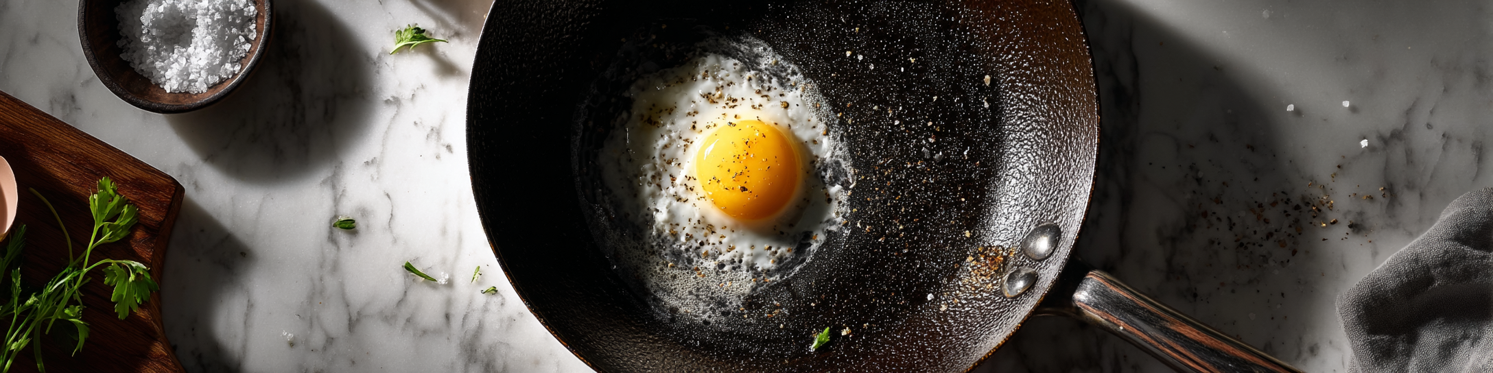 carbon steel pan guide imagery