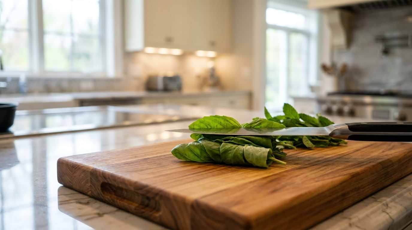 Chiffonade Like a Chef: Ribbon Herbs Without Bruising