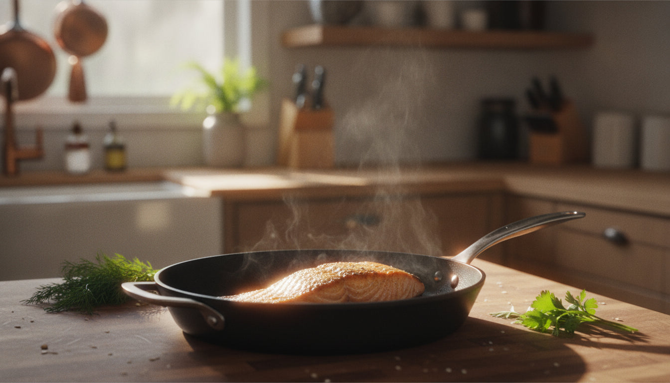 Nitrided Carbon Steel vs Ceramic Nonstick: Delicate Foods Test