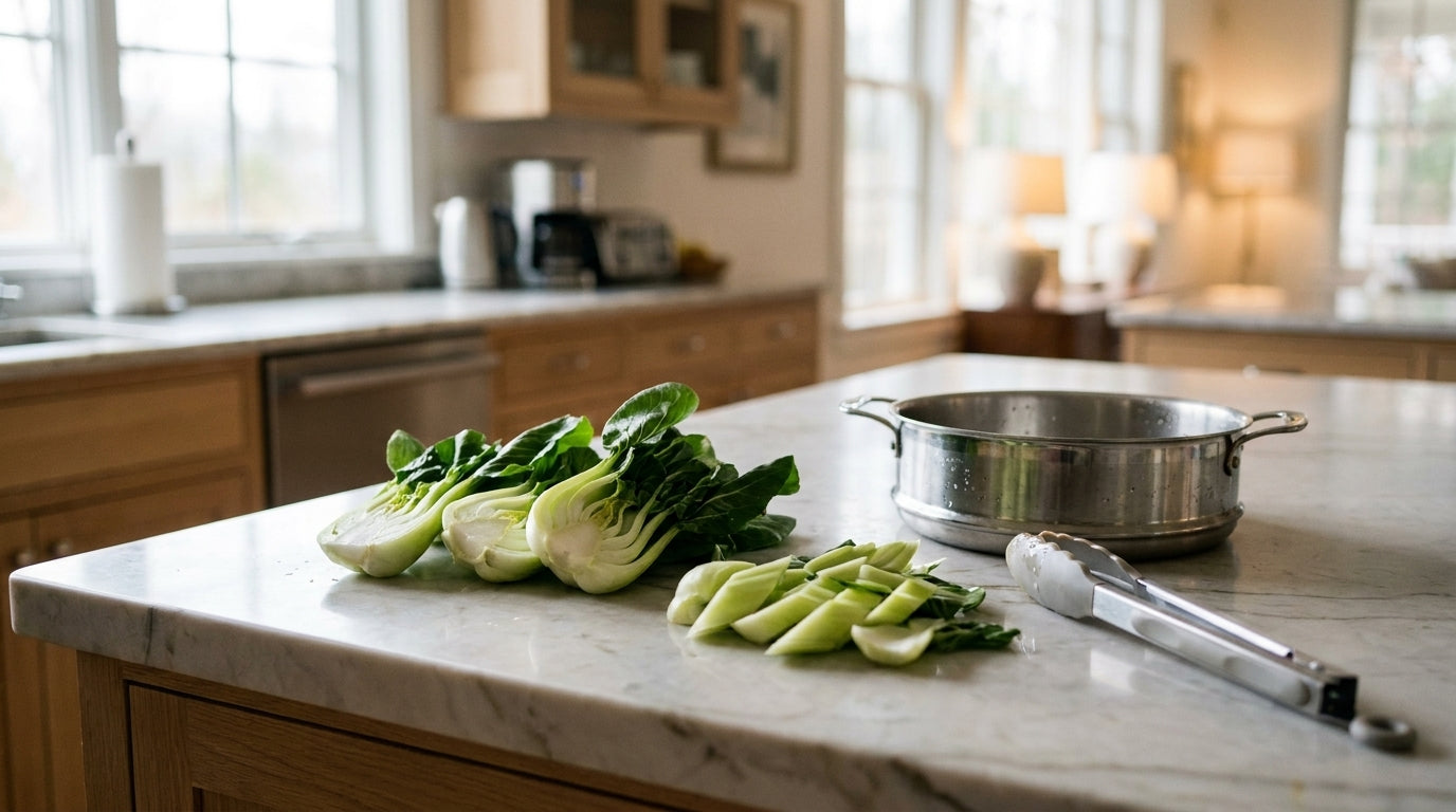 How to Cut & Steam Bok Choy Without a Wilted Mess