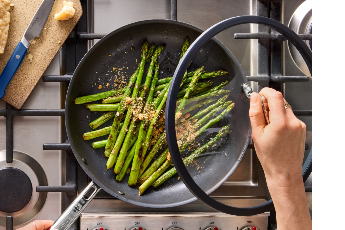 Fish Spatula Trick for Flipping Roasted Asparagus