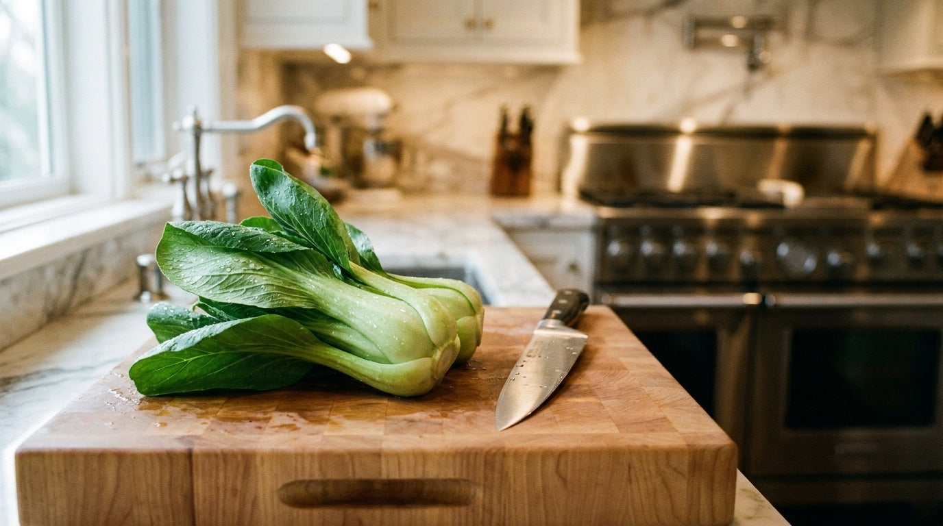 How to Cut Bok Choy for Quick Steam: 30-Second Prep