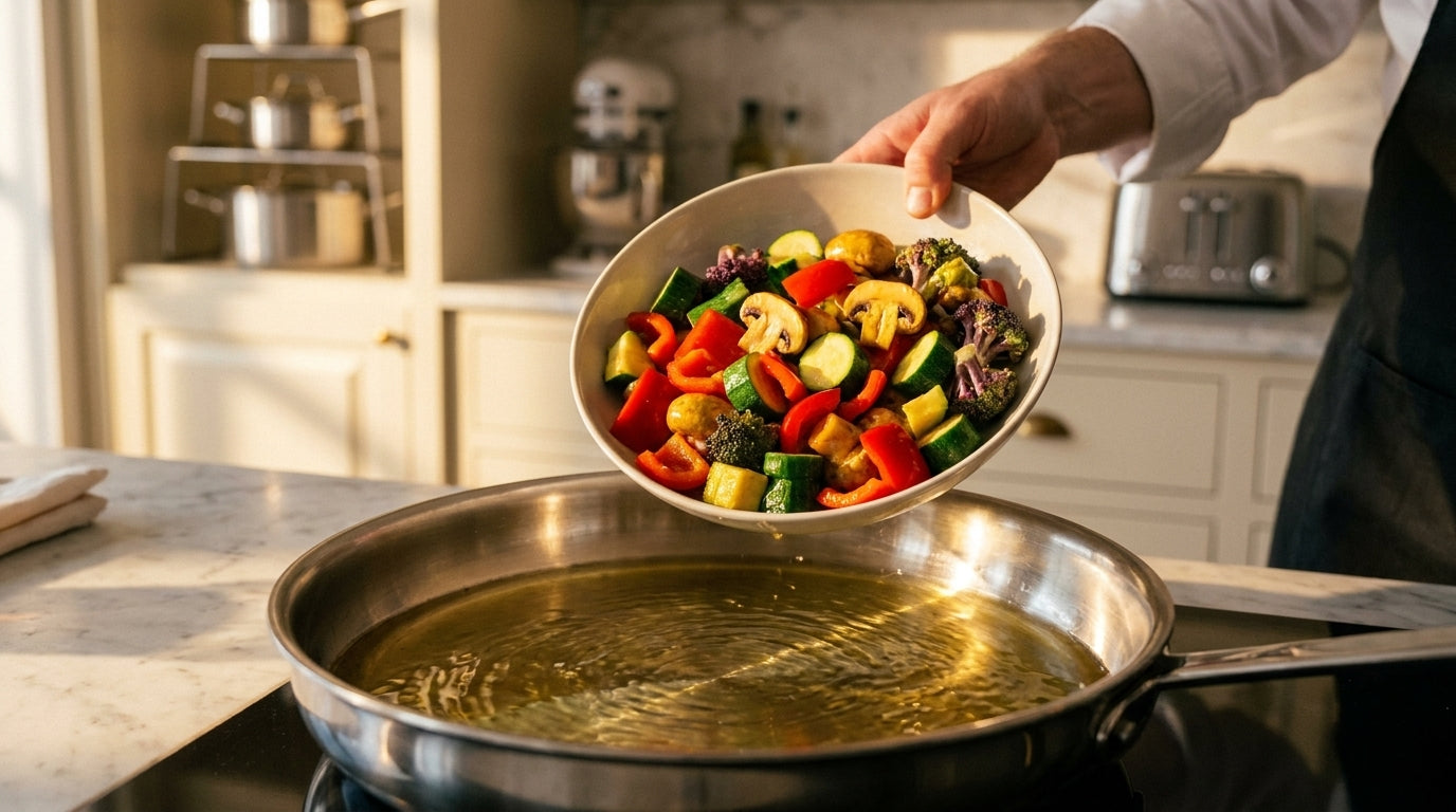Sautéed Vegetables That Stay Bright, Not Soggy