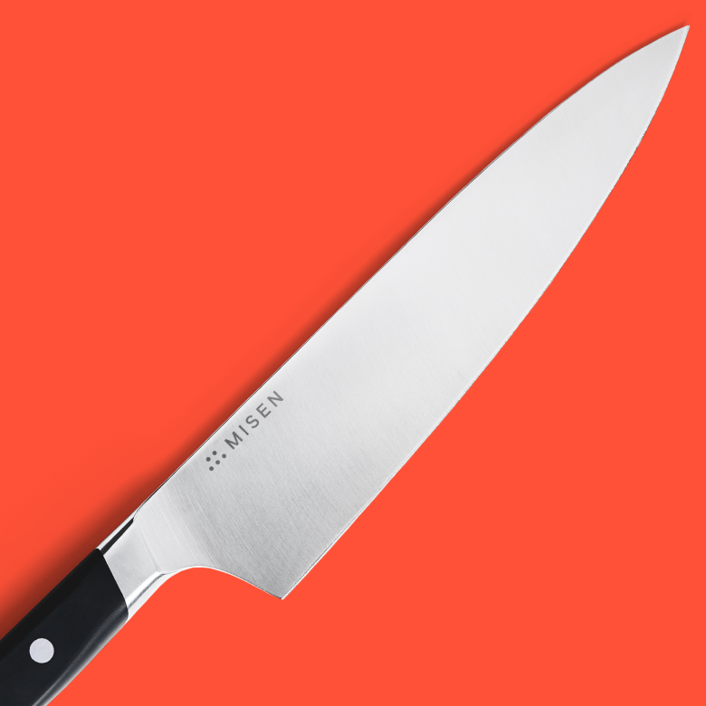 Misen chef's knife with stainless steel blade and black handle
