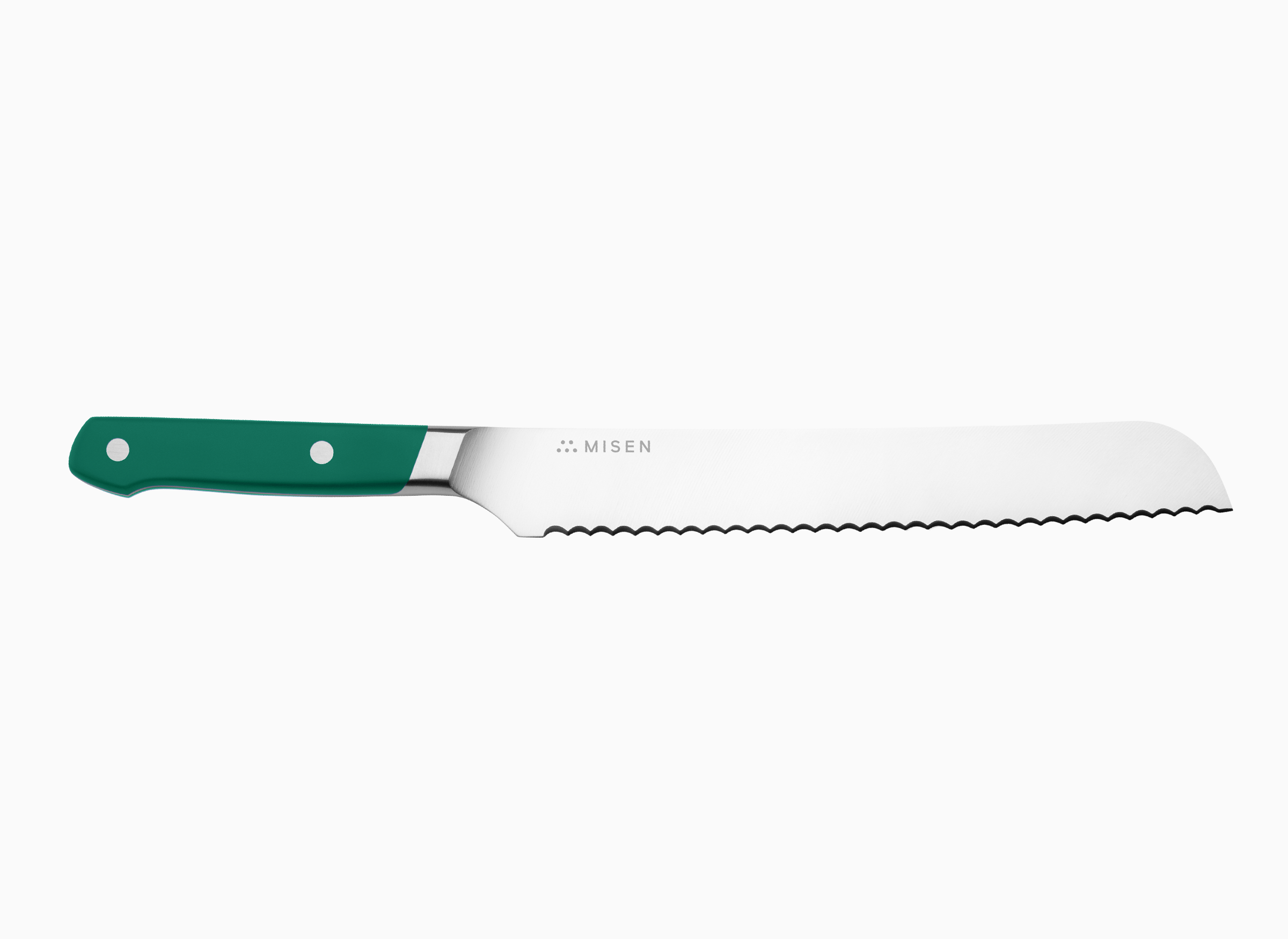 8 inch Misen Serrated Knife in green