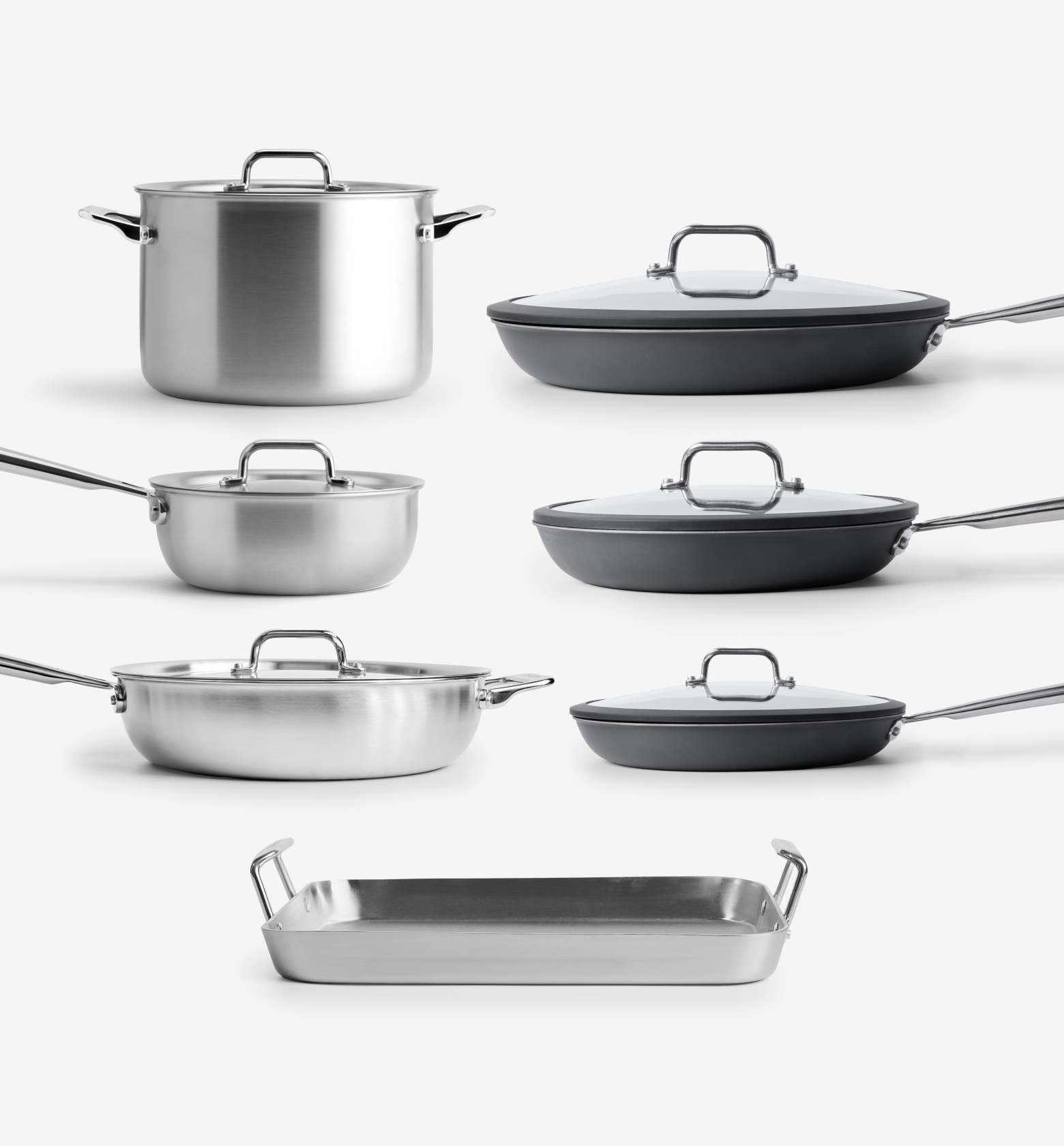 13-Piece Mixed Metal Cookware Set