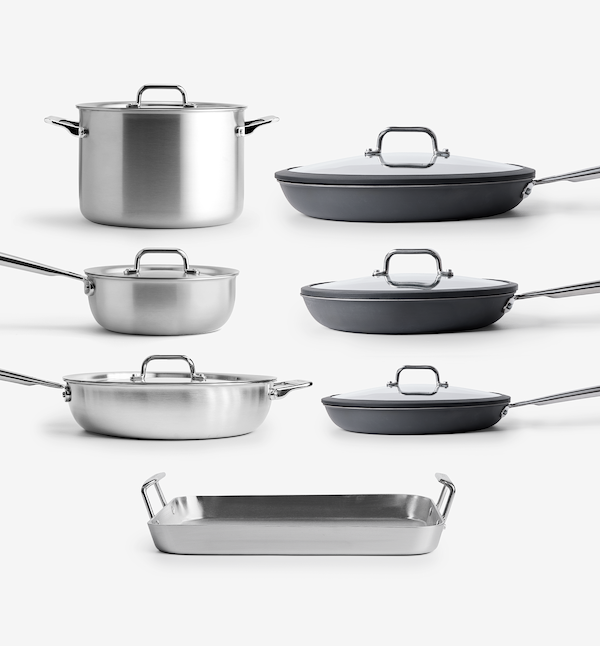 13-Piece Mixed Metal Cookware Set