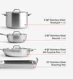 13-Piece Mixed Metal Cookware Set