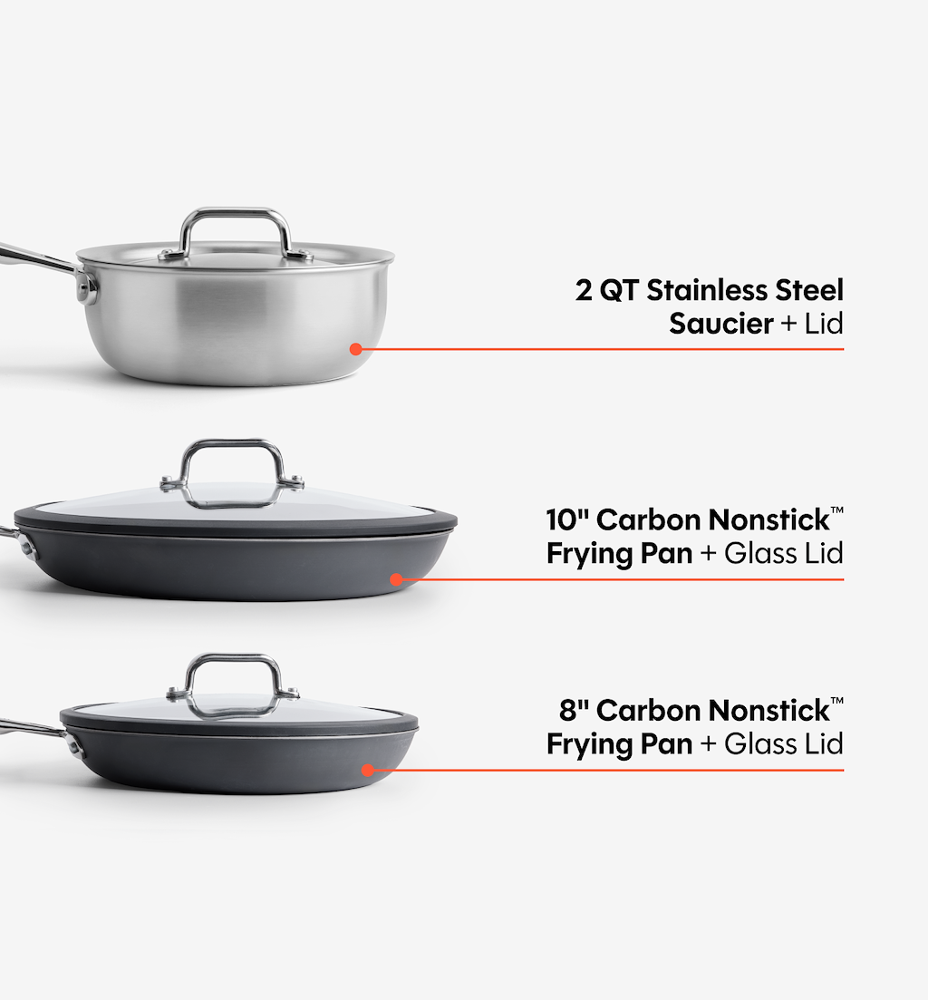 6-Piece Mixed Metal Cookware Set