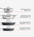 8-Piece Mixed Metal Cookware Set