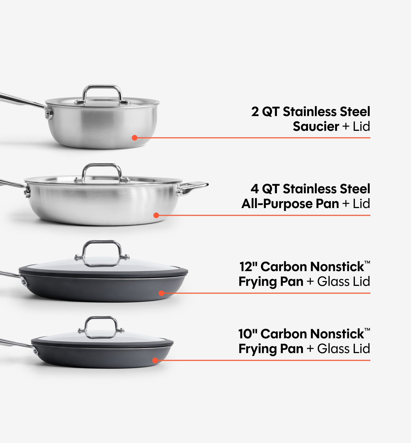 8-Piece Mixed Metal Cookware Set