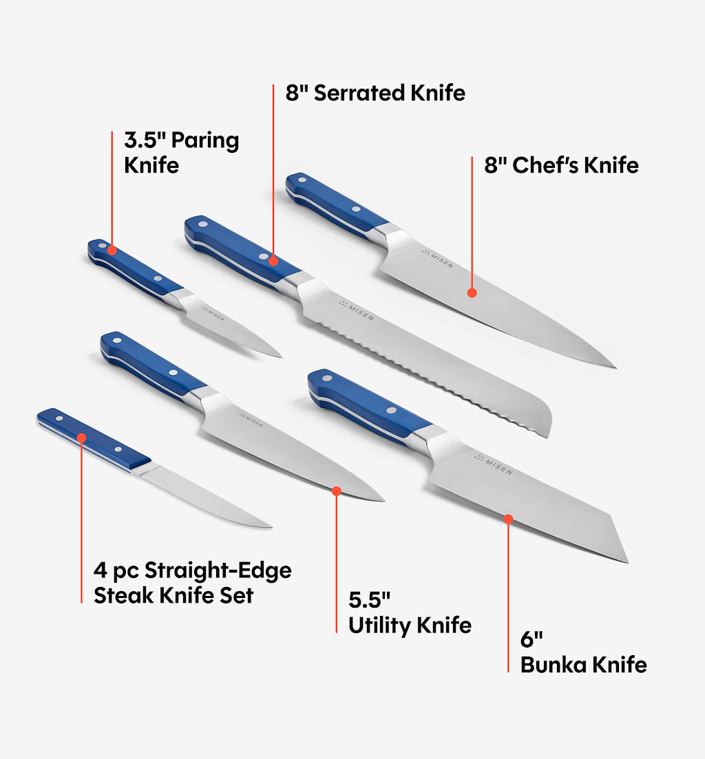 11-Piece Knife Set (ACUTO440) - Blue