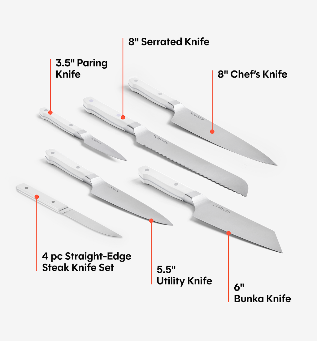 11-Piece Knife Set (ACUTO440) - White