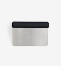 Misen stainless steel bench scraper with black silicone handle