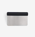 Misen stainless steel bench scraper with black silicone handle