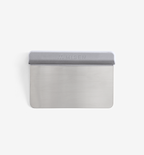 Misen bench scraper with stainless steel blade and gray silicone handle