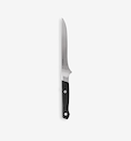 Misen boning knife with black handle and stainless steel blade