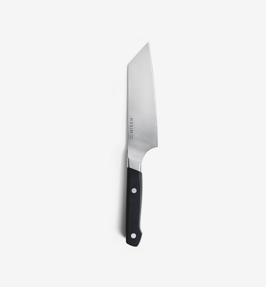 Misen 8-inch chef knife with stainless steel blade and black handle