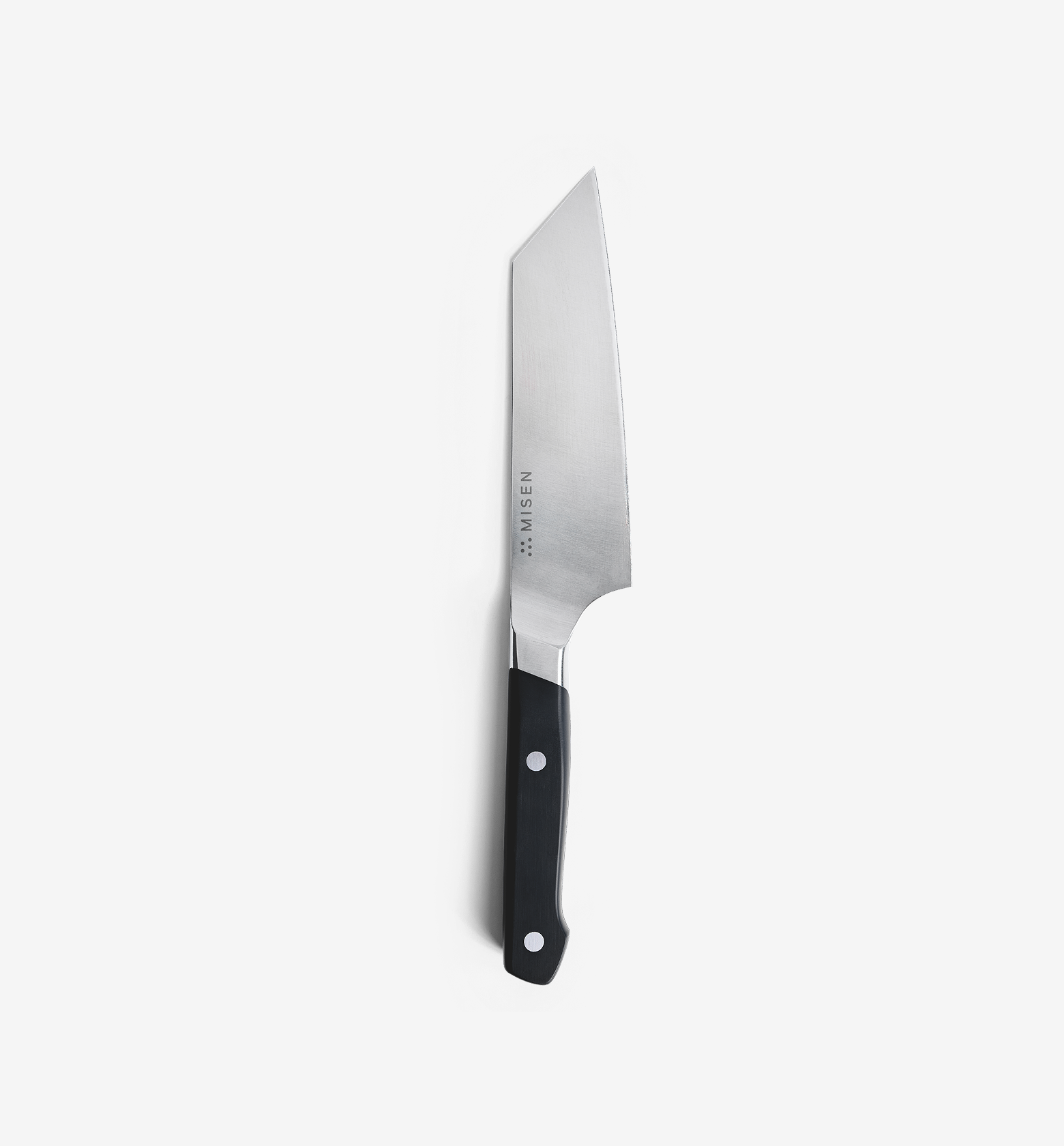Misen 8-inch chef knife with stainless steel blade and black handle
