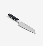 Misen chef knife with black handle and stainless steel blade
