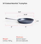 10" Carbon Nonstick™ Frying Pan + Glass Lid