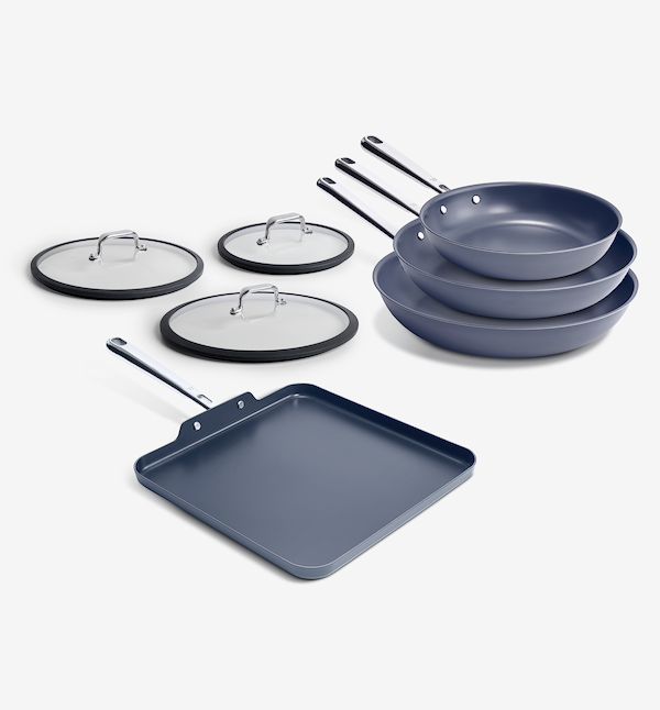 Deeper Carbon Nonstick™ Complete Set + Glass Lids