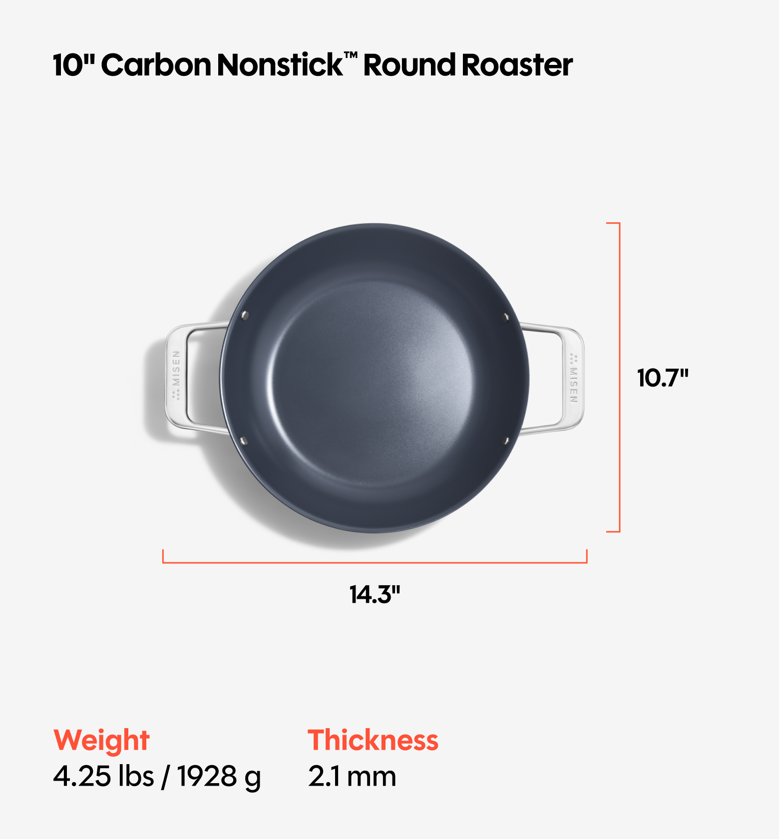 10" Carbon Nonstick™ Round Roaster + Glass Lid