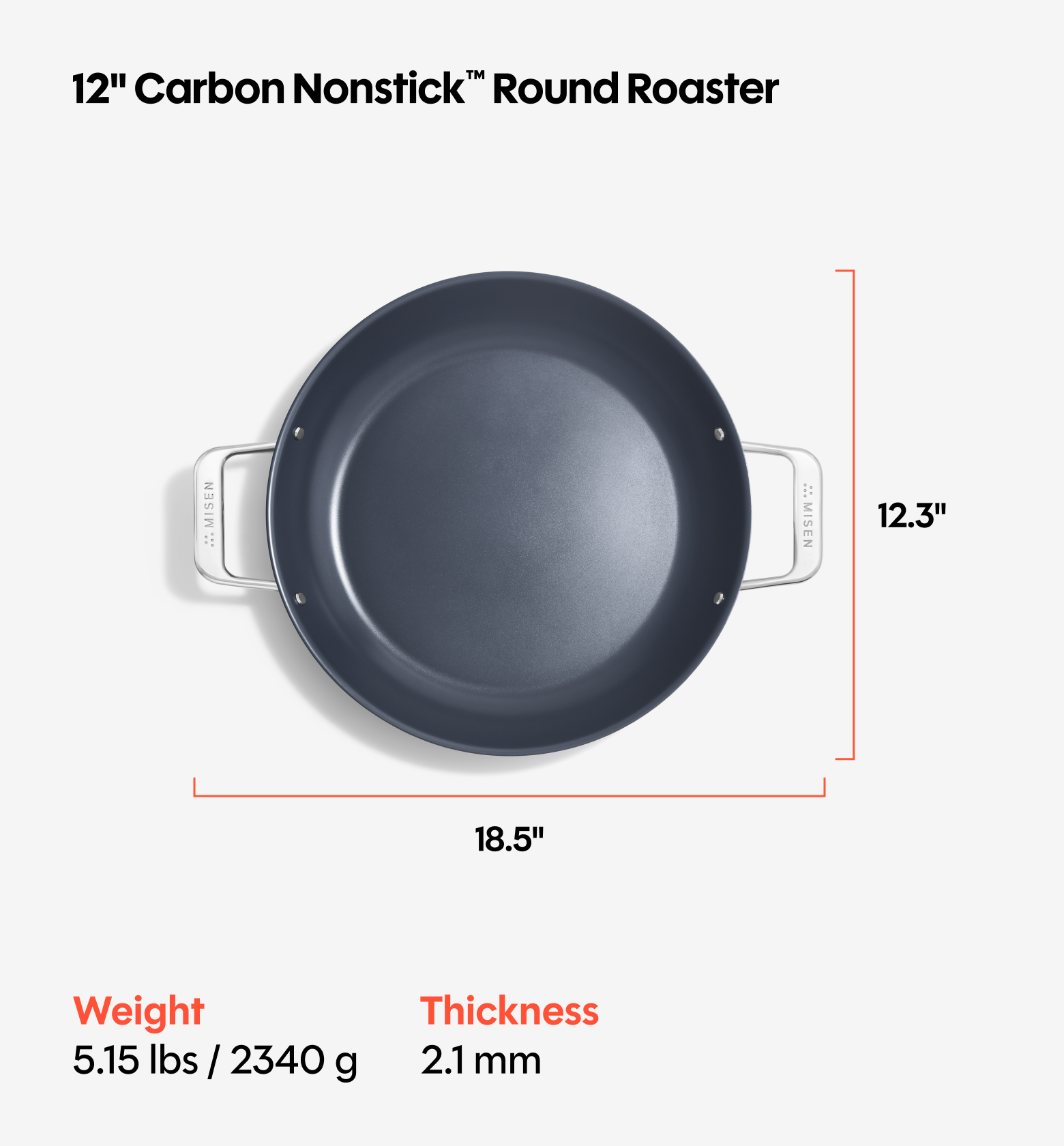 12" Carbon Nonstick™ Round Roaster + Glass Lid