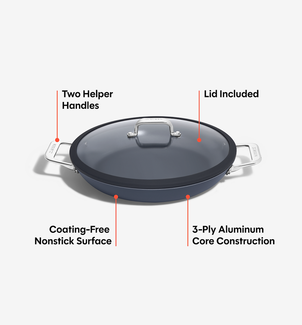 12" Carbon Nonstick™ Round Roaster + Glass Lid