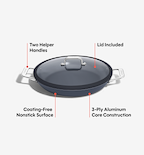 12" Carbon Nonstick™ Round Roaster + Glass Lid