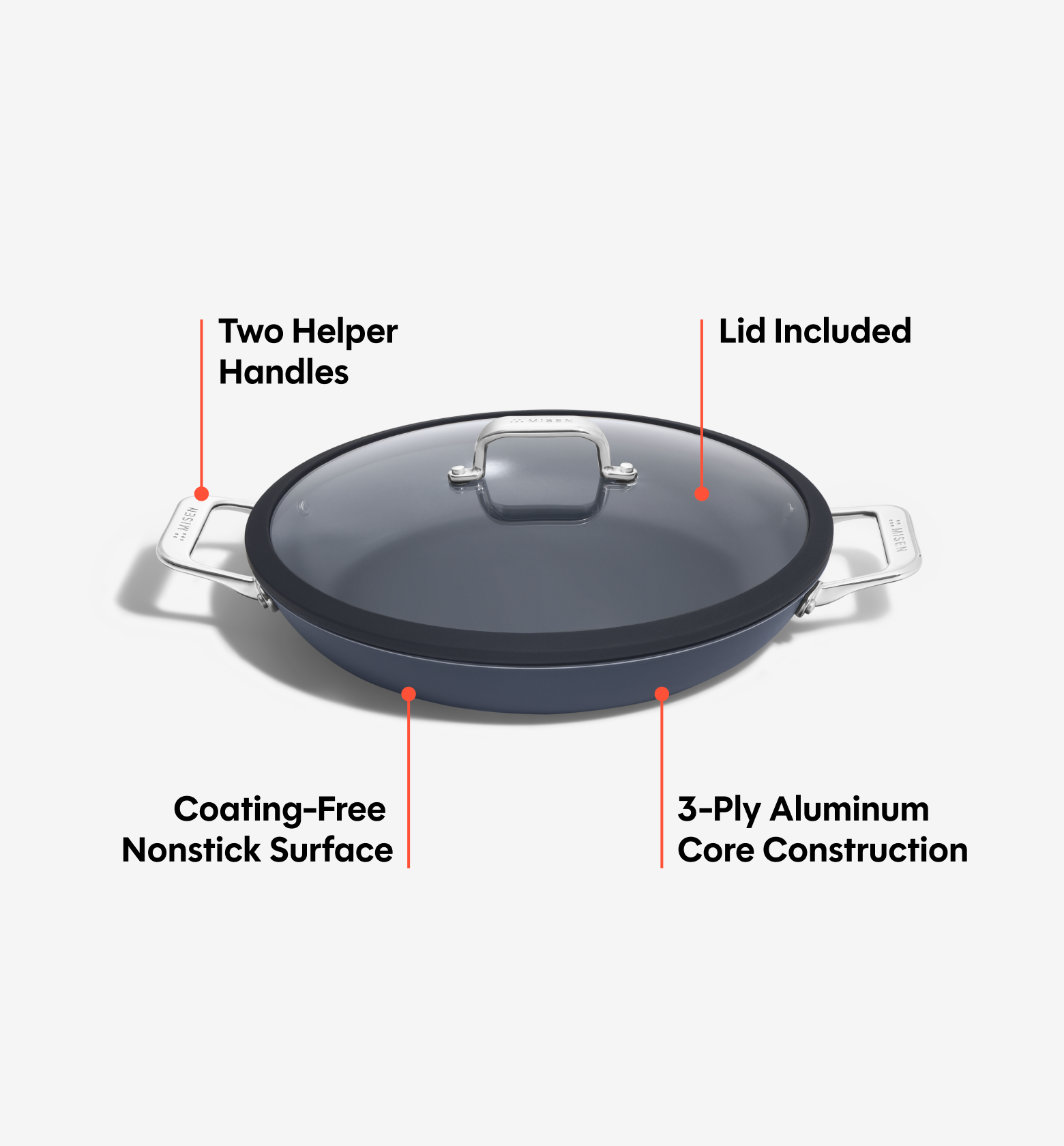 12" Carbon Nonstick™ Round Roaster + Glass Lid