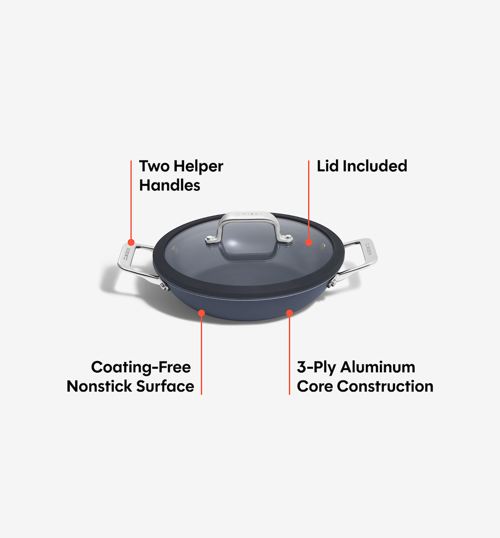8" Carbon Nonstick™ Round Roaster + Glass Lid