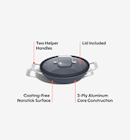 8" Carbon Nonstick™ Round Roaster + Glass Lid