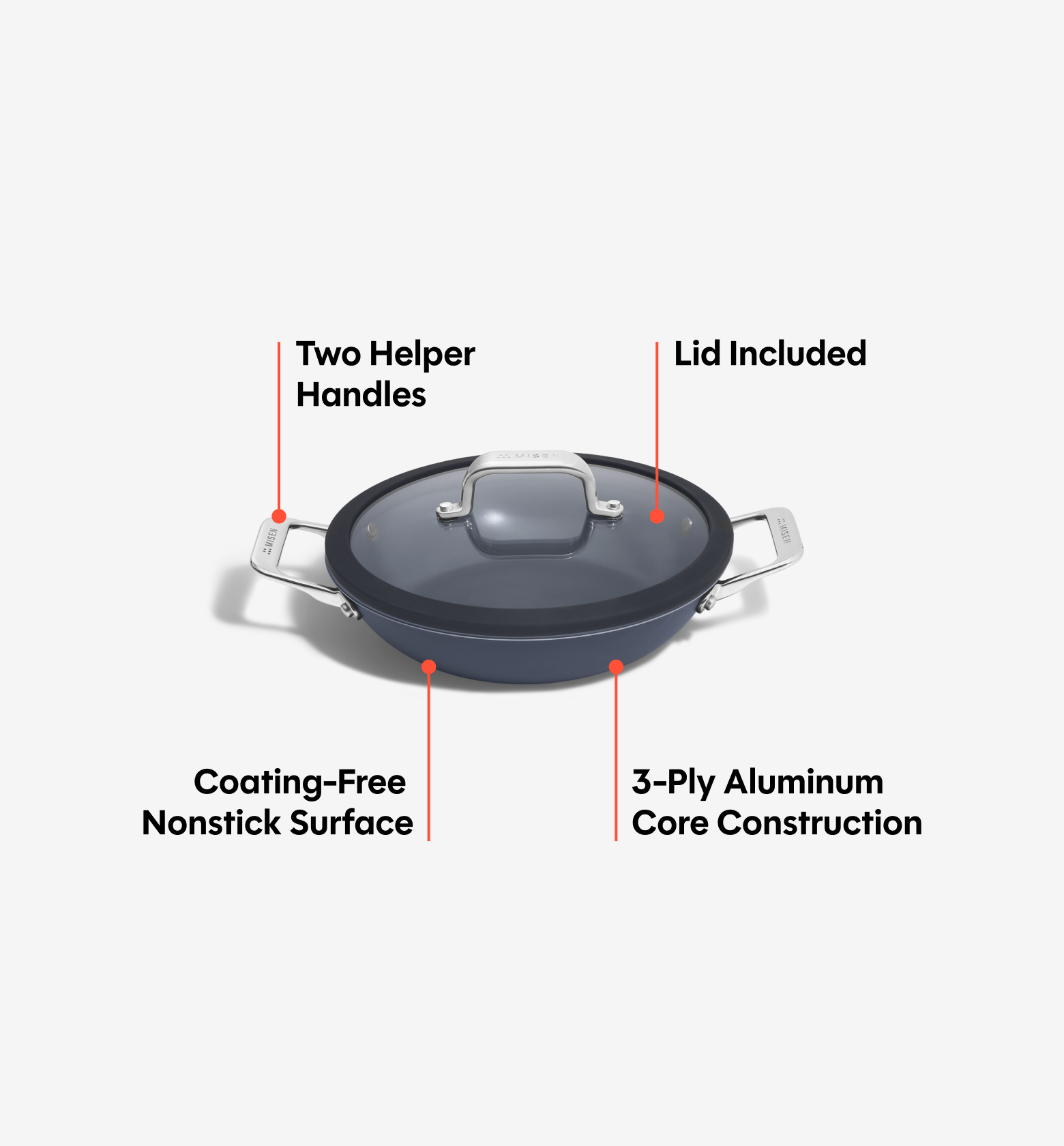 8" Carbon Nonstick™ Round Roaster + Glass Lid