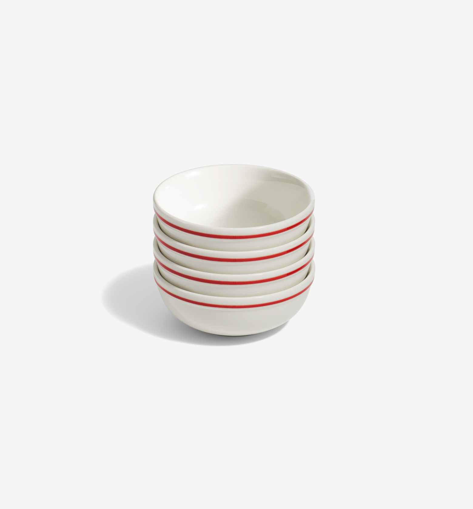 4-Piece Cereal Bowl Set - Red