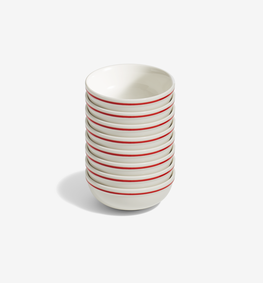 8-Piece Cereal Bowl Set - Red