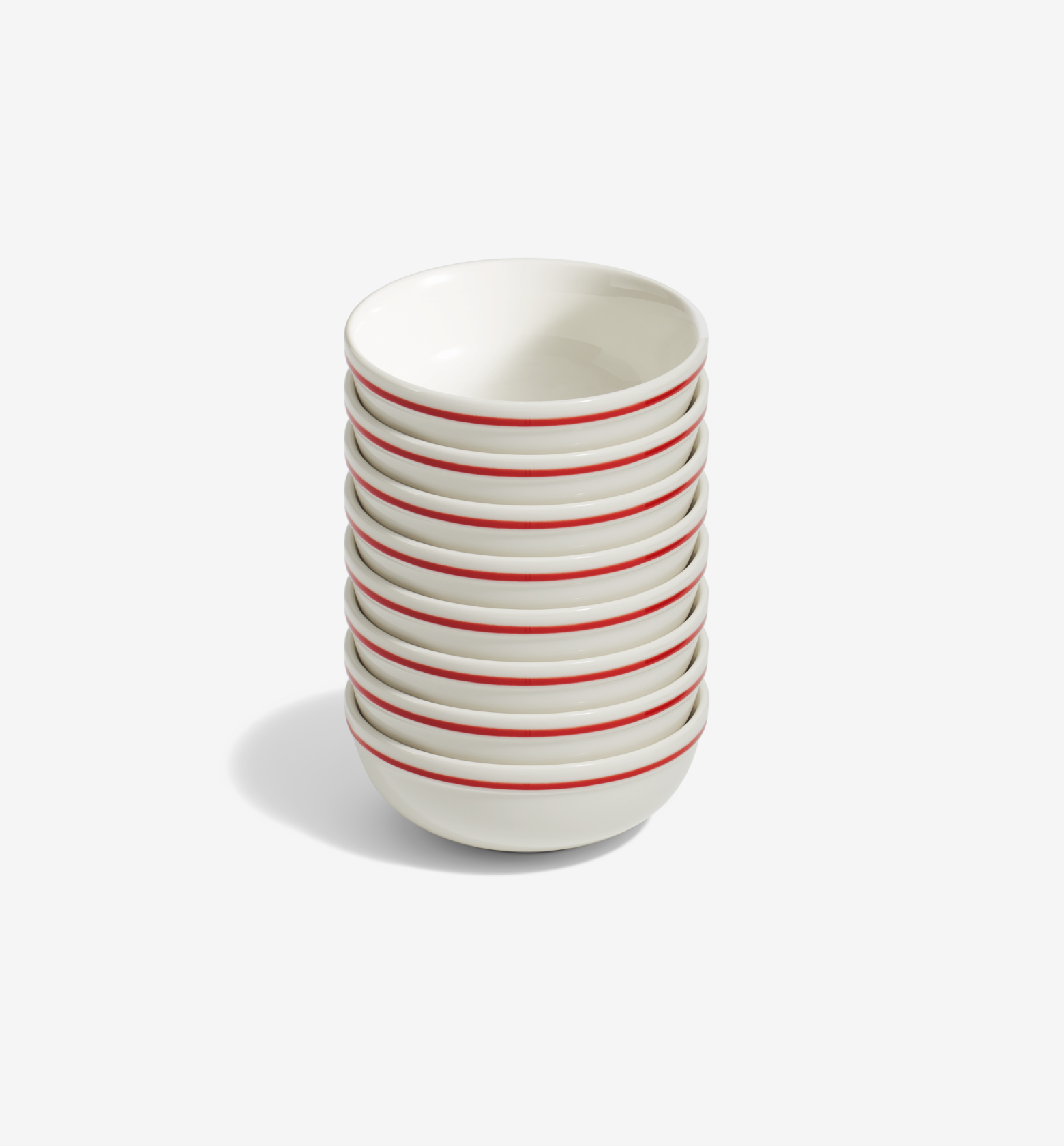 8-Piece Cereal Bowl Set - Red