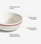 2-Piece Cereal Bowl Set - Red
