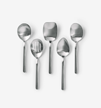Misen 5-piece stainless steel kitchen utensil set with spoons, slotted spoon, and spatula