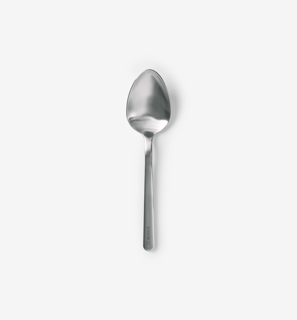 Misen stainless steel spoon with brushed finish and slim handle