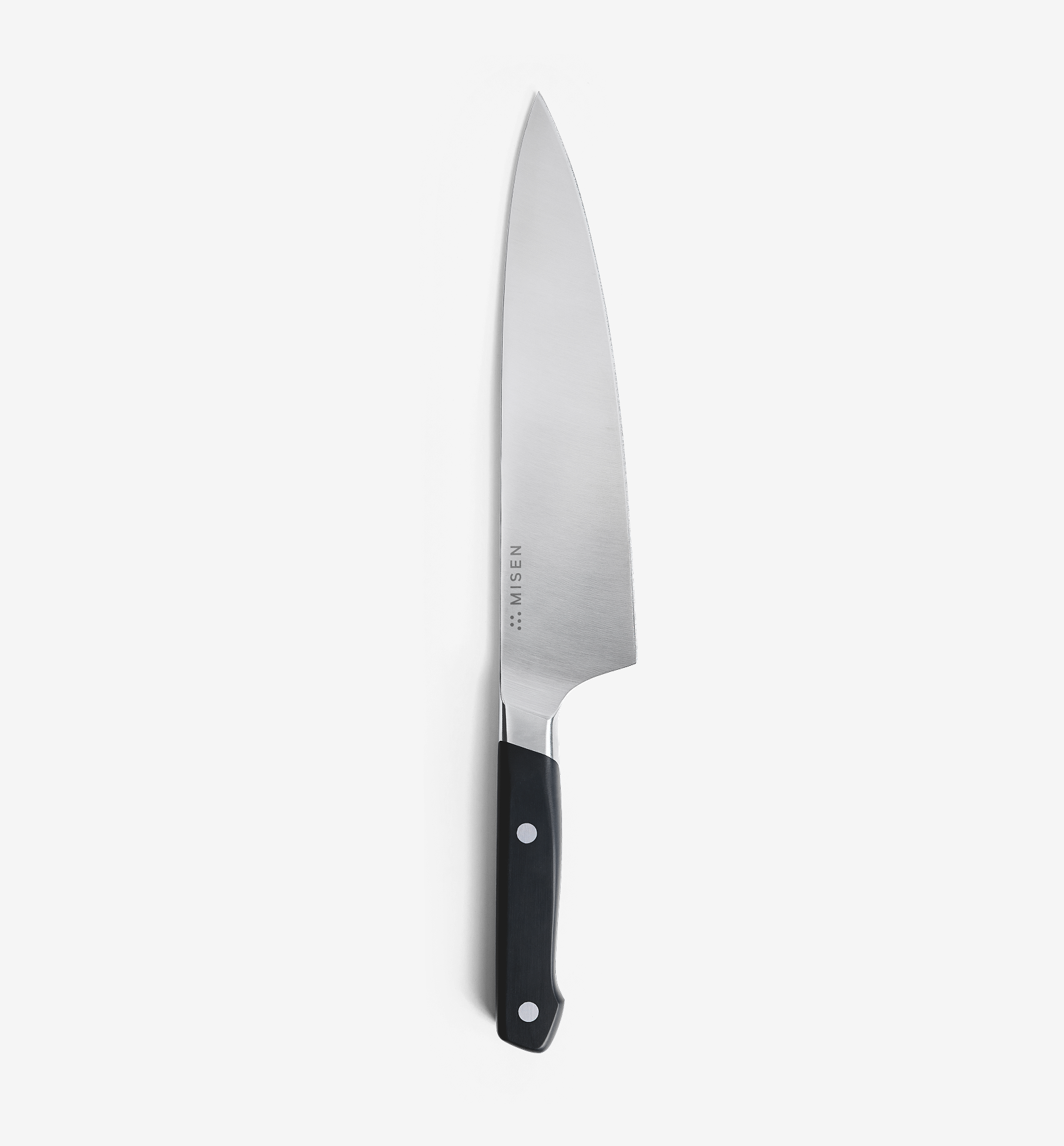 Misen chef's knife with stainless steel blade and black handle