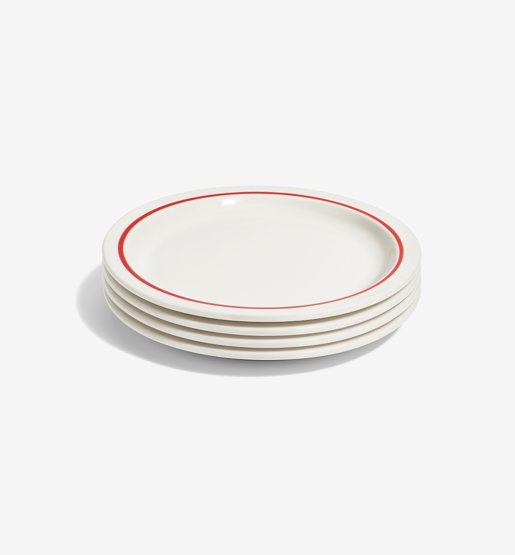 4-Piece Dinner Plate Set - Red