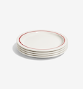 4-Piece Dinner Plate Set - Red