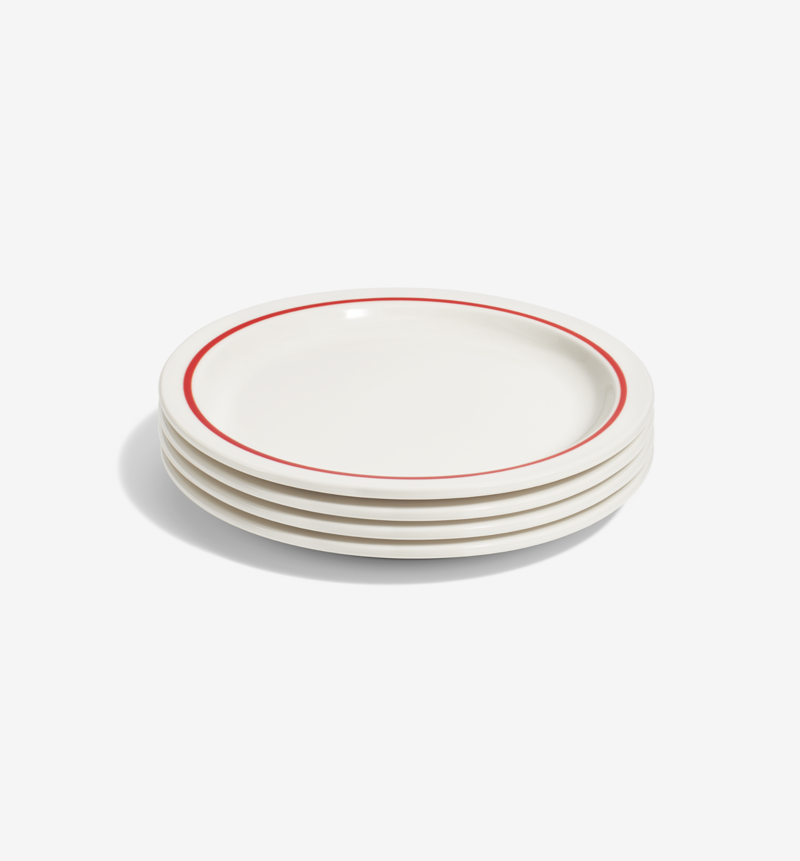 4-Piece Dinner Plate Set - Red