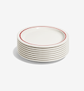 8-Piece Dinner Plate Set - Red