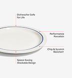 2-Piece Dinner Plate Set - Blue