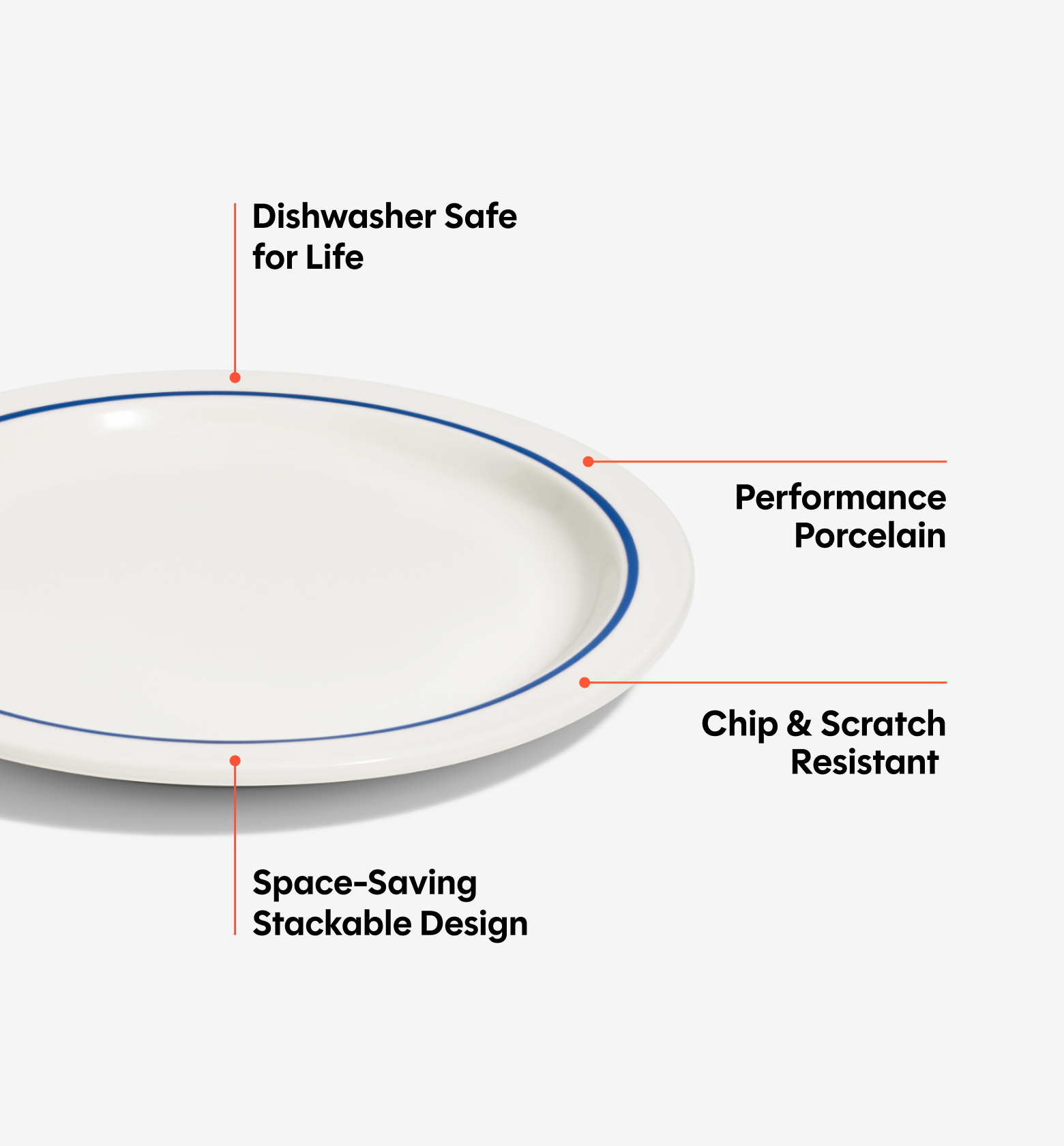 2-Piece Dinner Plate Set - Blue