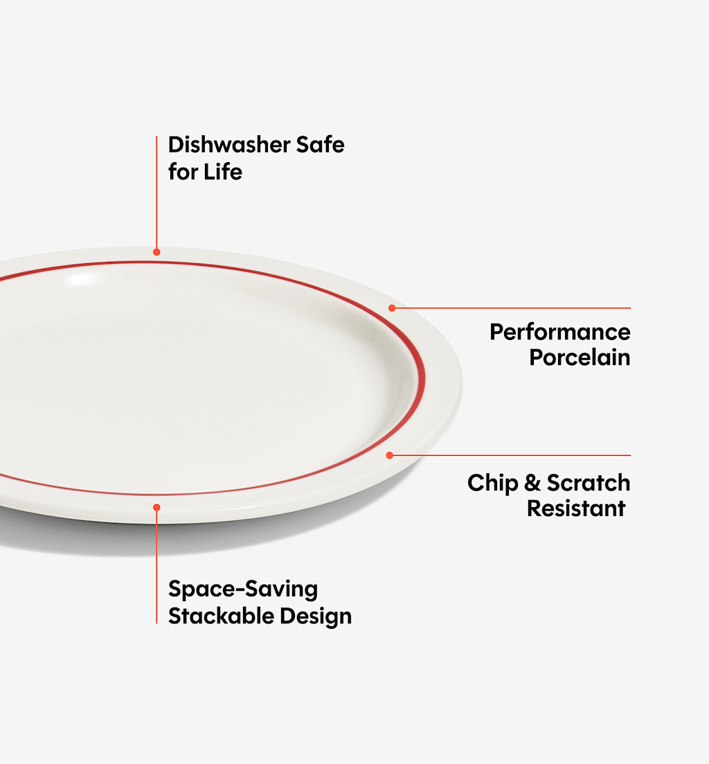 2-Piece Dinner Plate Set - Red