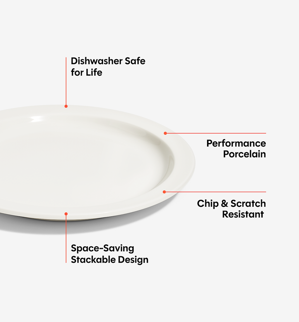 2-Piece Dinner Plate Set - White